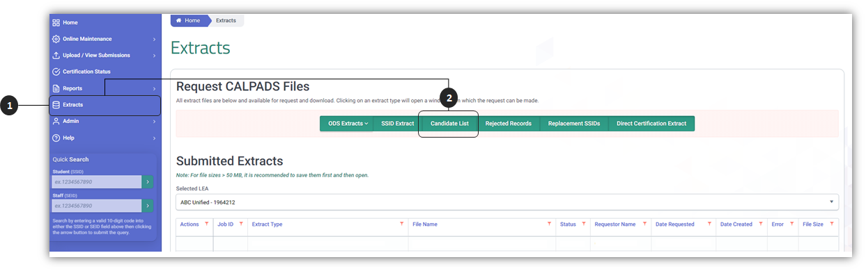 CandidateList Extract process