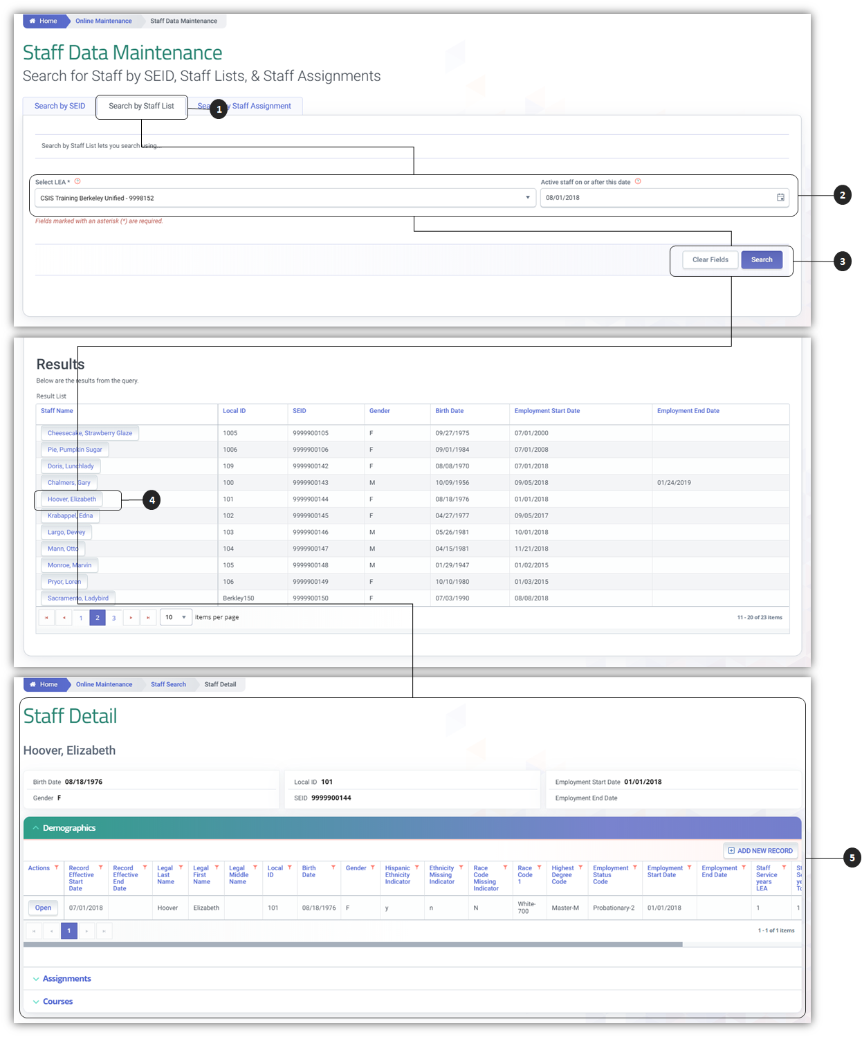 Search by Staff List